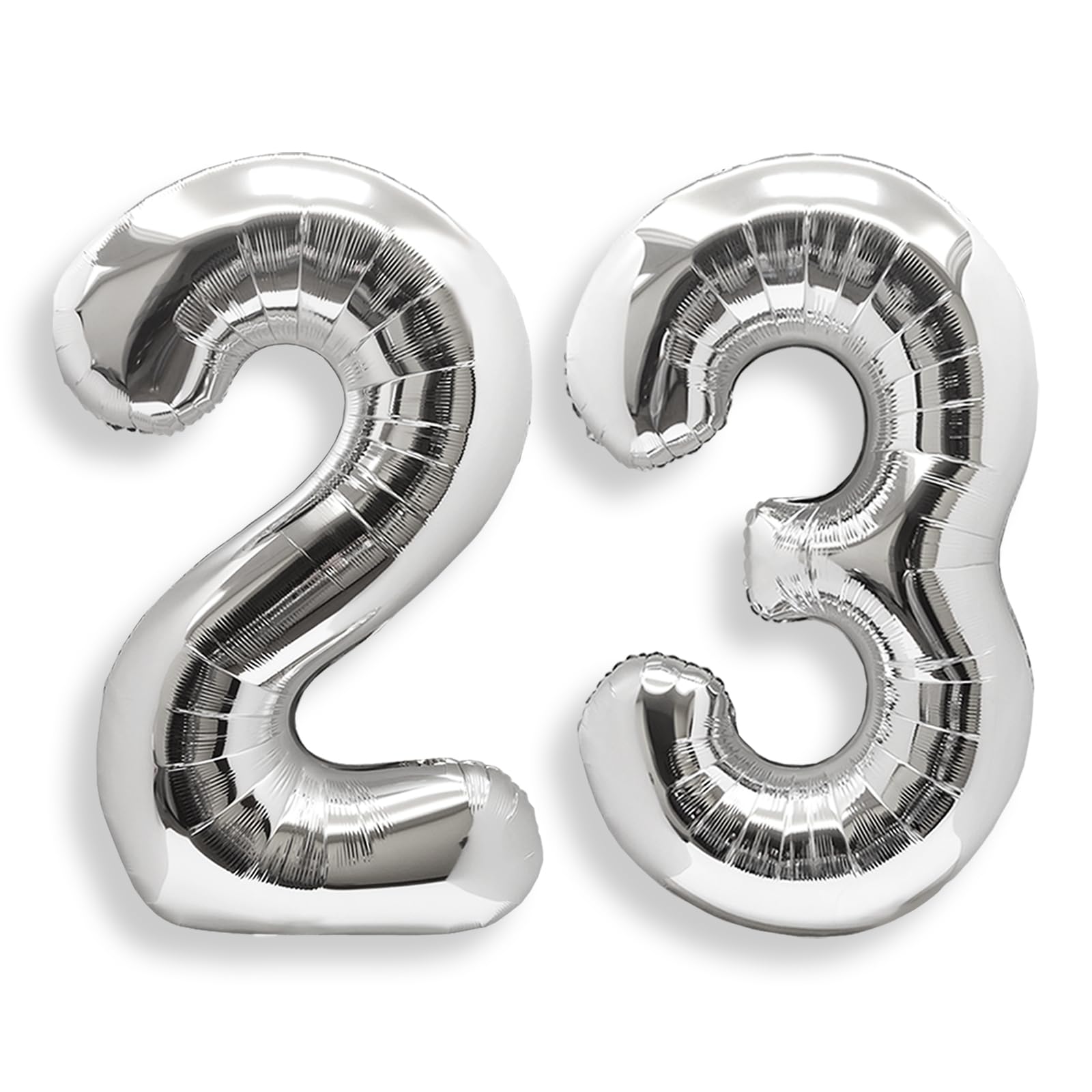 Amazon.com: AULE 40 Inch Large 23 Balloon Numbers Silver, Big Foil
